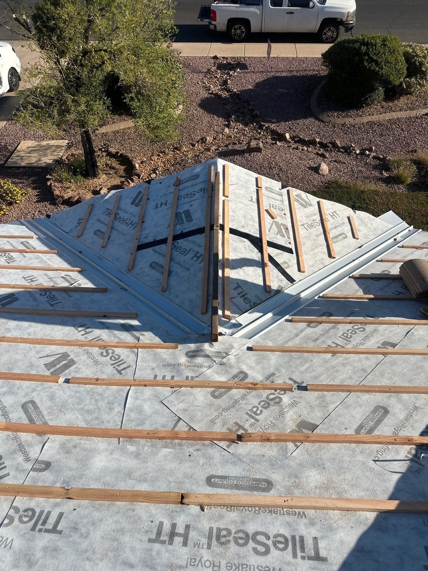 Gallery photos for 5,200 Sq. Ft. Tile Roof Underlayment Replacement in East Mesa: Image #1